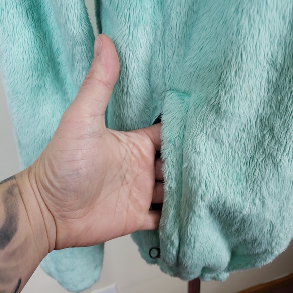 The North Face Women's MINT GREEN Osito Full Zip Soft Fleece Jacket M - Picture 2 of 5